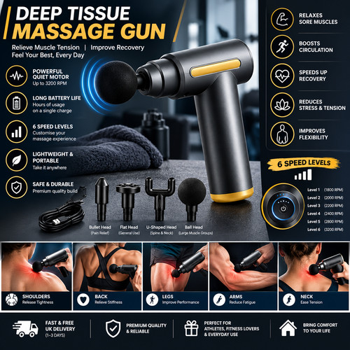 Deep tissue massage - massage, gun